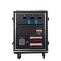 Équipement de distribution d'alimentation personnalisé avec 6 sorties Edison 110V + 12 sorties L14-30 220V, prise Camlock pour l'entrée et la sortie