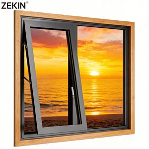 Fenêtres en aluminium étanches à double vitrage en verre trempé avec <span class=keywords><strong>enrouleur</strong></span> <span class=keywords><strong>de</strong></span> chaîne en aluminium ZEKIN Australie AS2047 - Product Image 1