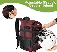 Goloni Sac à dos d'équipement de crosse avec deux porte-bâtons et compartiment séparé à crampons Sac de hockey sur gazon