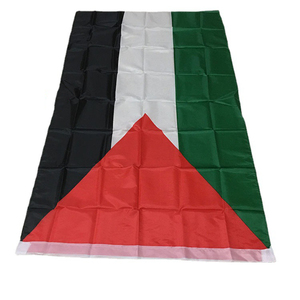 Bandeira da Palestina Grande 3*5 pés em poliéster preto branco verde vermelho bandeira da Palestina em estoque de alta qualidade