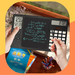 Reloj Despertador 3 en 1 <span class=keywords><strong>con</strong></span> Pizarra para Escribir, para Oficina, Escritorio, Estudiantes, Exámenes, Silencioso, <span class=keywords><strong>Calculadora</strong></span> Multifunción de 12 Dígitos <span class=keywords><strong>con</strong></span> Energía Solar - Product Image 2