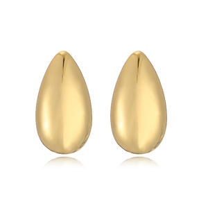 Boucles d'oreilles clous élégantes et tendance <span class=keywords><strong>en</strong></span> forme d'œuf de <span class=keywords><strong>pigeon</strong></span> pour femme, bijoux de luxe léger de forme irrégulière, style célébrité internet, zircon principal, laiton - Product Image 6