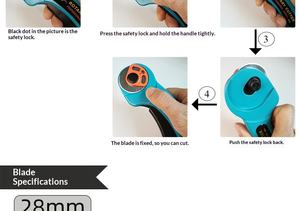 Cortador Rotatorio al por Mayor R45mm, Rodillo para Patchwork, Herramientas de Corte Fácil para Tela, Cuero, Papel, Boletos, Láminas Blandas, Manualidades DIY - Product Image 5