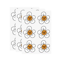 Pour la petite fleur blanche transfrontalière merci papier enduit UV étanche autocollants d'étanchéité boîte-cadeau emballage étiquettes faites à la main