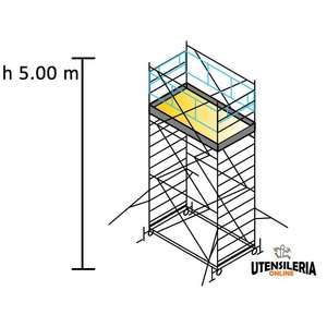 Marchetti SYSTEM 75X200 échafaudage en acier, 0.75x2.00x5.00 m - Product Image 1