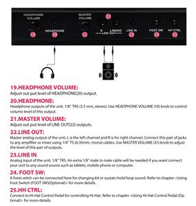 Hxm HDP-1X octapad bao gồm kim loại đứng 8 miếng đệm chuyên nghiệp multipad cụ gõ - Product Image 5
