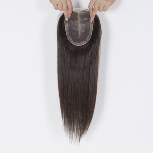 Topper de Encaje de Cabello Humano Virgen Europeo Directo de Fábrica para Mujeres, Transpirable, Red de 0.11, Topper Frontal de Encaje de 5"x6" para Pérdida de Cabello en Mujeres - Product Image 1