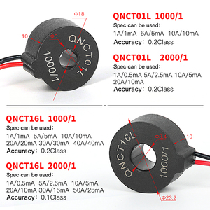 Thu nhỏ chính xác AC hiện tại biến áp qnct18l 30A 15mA 50A 25mA 100A 50mA 2000/1 1000/1 mini hiện tại đầu dò cảm biến - Product Image 2