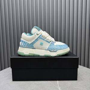 Chaussures décontractées montantes pour homme, style streetwear, à semelle épaisse, avec dégradé blanc-bleu, design plateforme à empiècements en toile et sangle réglable à crochet - Product Image 6