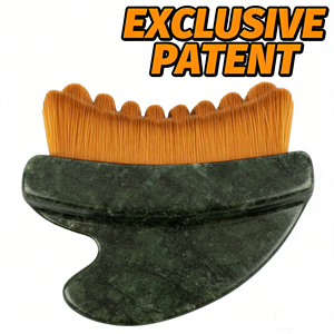 <span class=keywords><strong>Brosse</strong></span> de massage lymphatique en jade pour le <span class=keywords><strong>visage</strong></span>, réducteur de double menton, <span class=keywords><strong>brosse</strong></span> de drainage lymphatique ergonomique conçue pour s'adapter parfaitement à la peau - Product Image 1