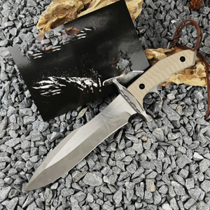 Couteau <span class=keywords><strong>Stallone</strong></span> Rambo 3 MK9 avec Manche G10 en Acier Inoxydable Haute Qualité pour Extérieur Multi-Fonctionnel, Bricolage, OEM Disponible - Product Image 1