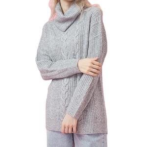 OEM Pull oversize à manches longues pour l'hiver Pull pour femmes Pull à tricoter Pull à <span class=keywords><strong>col</strong></span> <span class=keywords><strong>roulé</strong></span> <span class=keywords><strong>Grande</strong></span> <span class=keywords><strong>taille</strong></span> Chandails pour femmes - Product Image 1