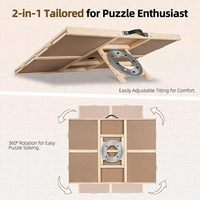 Table de puzzle inclinable et rotative 2-en-1 2025, cadeau pour adultes, table de puzzle en bois, table de puzzle portable avec 4 tiroirs