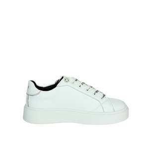 Baskets tendance en toile blanches et argentées pour filles Gaelle Paris, taille 28 - Product Image 4