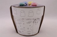 Pots à fleurs en céramique non peints personnalisés, kits d'artisanat en céramique DIY, fournitures pour fêtes, Halloween, extérieur et intérieur