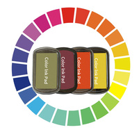 12 pièces tampons encreurs multicolores bloc tampons encreurs pour estampage bricolage cartes artisanales bricolage ensemble de tampons encreurs pour la fabrication de cartes