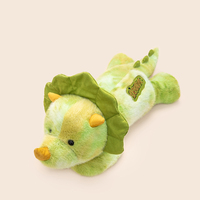 Bantal Boneka Triceratops Lucu, Mainan Dinosaurus Boneka Lembut, Bantal Peluk Tidur, Hadiah Plushie, Custom OEM
