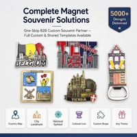 Aimants de réfrigérateur magnétiques en métal 3D personnalisés par le fabricant, souvenir touristique de la ville de Tallinn, Estonie