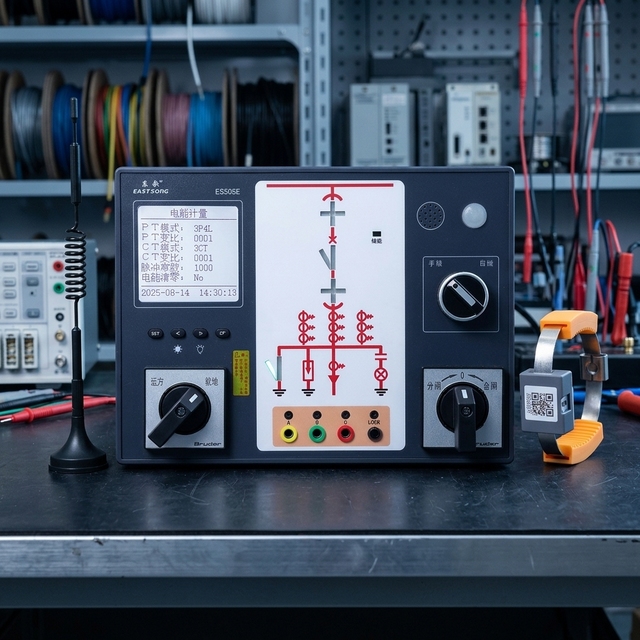 EASTSONG ES505E Switchgear Intelligent Indicator 12-Point Passive Wireless Temperature Measurement Full Power Meter RS485 Modbus