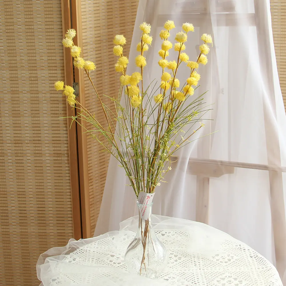 Fiori artificiali festa decorativa per la casa fatta a mano fiori di seta alla moda rami Spray stelo floreale per la decorazione domestica