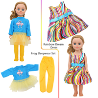 MSYO Vêtements de poupée américaine de 18 pouces, vêtements multicolores en coton, style tendance, OEM et ODM, accessoires de poupées de 45cm, pour filles, mini poupées Reborn