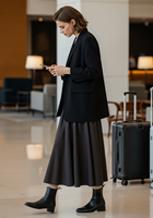 Robe de bureau pour femme, nouvelle collection automne 2025, style européen et américain, design formel et tendance, patchwork