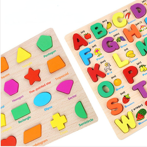 Jouets éducatifs en bois : Puzzle <span class=keywords><strong>de</strong></span> l'alphabet avec chevilles <span class=keywords><strong>pour</strong></span> l'apprentissage et le jeu - Product Image 3