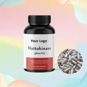 Private Label Natural <span class=keywords><strong>Natto</strong></span> estratto di Nattokinase capsule/Nattokinase integratore/Nattokinase compresse - Product Image 2