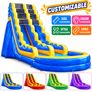 Toboggan <span class=keywords><strong>aquatique</strong></span> gonflable géant en PVC pour extérieur, personnalisé et populaire, idéal pour les fêtes dans le jardin, prix usine - Product Image 3