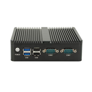 A buon mercato Fanless Computer Desktop 2x Lan 2x Com RS232 RS485 4x USB piccoli pezzi 12V Win10 Linux Mini PC - Product Image 2