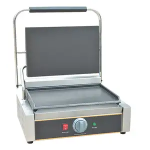 Druk Contact Grill Elektrische Panini Pers Grill Met Thermometer Platte Grill Panini Pers