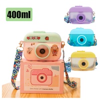 400 ml BPA Free Travel Tee tasse Mädchen Kinder Frauen Kinder Kamera Form Plastik wasser flaschen