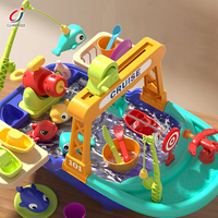 Ensemble de jouets aquatiques créatifs Chengji DIY : Bateaux de simulation en plastique pour activités estivales en intérieur et en extérieur, table d'eau et petits jouets aquatiques pour poissons