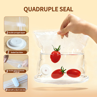 Sacs sous vide 3D à valve alimentaire avec fermeture éclair, compatibles micro-ondes, en LDPE, pour l'emballage d'aliments pour animaux, de nourriture pour bébés, de pizzas et de lait