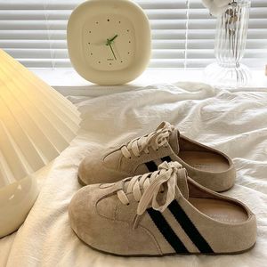 Chaussures en cuir à talons chaton ajourées, confortables, à bout pointu et talon bas, imperméables, pour hommes et femmes - Product Image 3