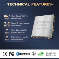 Módulo Wifi Realtek RTL8822CS IEEE802.11a/b/g/n/ac 2.4/5G 80MHz 2T2R SDIO3.0 13.0*15.0*2.3mm -10~70 ° c OS Linux/Android para IoT