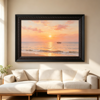 Moulure de cadre photo en pin massif 36x20mm noir mat motif corde pour décoration de galerie de peinture à l'huile