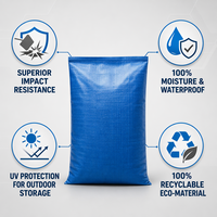 Sac tissé en PP laminé BOPP avec logo personnalisé, résistant à l'humidité et imperméable, disponible en plusieurs couleurs, directement de l'usine