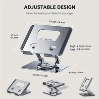 Support universel pliable en alliage d'aluminium pour tablette, support rotatif 360 en métal pour tablette PC de bureau, support pour Smartphones