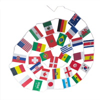 Drapeau en polyester imprimé numériquement, guirlande de drapeaux nationaux pour événements sportifs, décoration de festivals