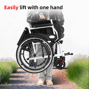 Fauteuil roulant léger d'hôpital en aluminium fauteuil roulant manuel léger pliable handicapé pour les personnes handicapées - Product Image 5
