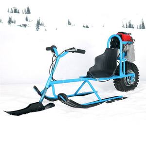 Meilleur cadeau de Noël pour les enfants, jouets d'hiver, scooter à neige à essence, luge, 49cc, 2 temps, acier, plastique, pocket bike, frein à disque réel, 50 kg - Product Image 3