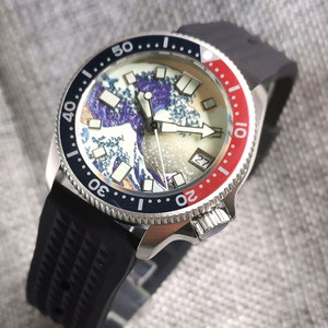 Montre mécanique pour homme <span class=keywords><strong>SKX013</strong></span> Nologo Luminous NH35A Kagawana en acier, étanche à 300 m, verre saphir, bracelet en caoutchouc - Product Image 5