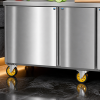 Réfrigérateur combiné professionnel pour cuisine commerciale, armoire verticale à triple porte, congélateur inférieur, en acier inoxydable 304