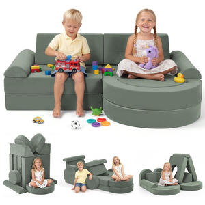 Canapé modulaire pour enfants 16 pièces, canapé pour tout-petits, blocs de jeu pour salle de jeux, chambre à coucher, avec coussin en mousse convertible pour garçons et filles - Product Image 1