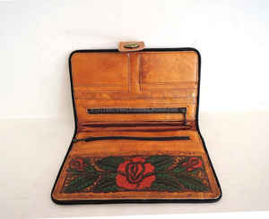 Meilleure vente pochette en cuir de fourrure de style vintage portefeuille en cuir sculpté pour les femmes sac à main conçu à la mode - Product Image 3