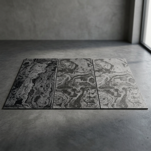 Revêtement mural flexible en pierre d'ardoise noire argentée, écologique, léger, panneau en pierre naturelle pour intérieur, cuisine, salle de bain - Product Image 3