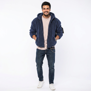 <b>Men's</b> Casual Windproof Hooded Canvas <b>Jacket</b> Custom Print Streetwear Outdoor Stand Collar Cotton Front Logo - Product Image 1