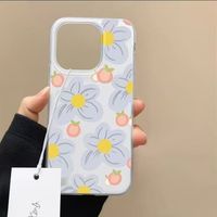 Coque de téléphone haut de gamme style dessin animé en forme de nœud pour iPhone 16 Pro Max 15, avec motif floral mignon, compatible iPhone 17 Pro Max