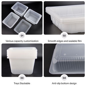 Disposable <strong>Plastic</strong> Food Container <strong>Square</strong> Liner Food-grade PP Material for Packaging Pastries Packaging Fresh Food <strong>Trays</strong> - Product Image 2